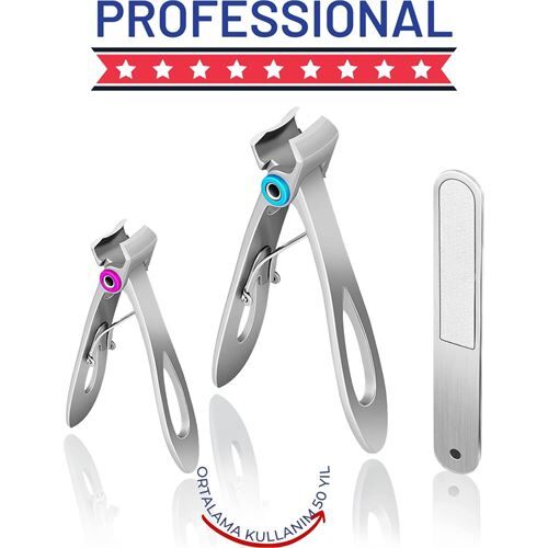 Profesyonel Tırnak Makası Törpü Seti Çelik Özel Kutulu