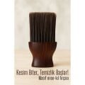 Modacar Berber Ense Fırçası Saç Temizleme Fırçası - Berber Temizlik Fırçası Masif Ahşap