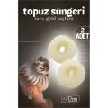 ModaCar Gold Saç Topuz Süngeri 2 ADET 12 CM Çap 5 cm Kalınlık