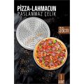 Paslanmaz Çelik Pizza-Lahmacun Tepsisi – Delikli Tasarım ile Mükemmel Pişirme 36 cm 722226