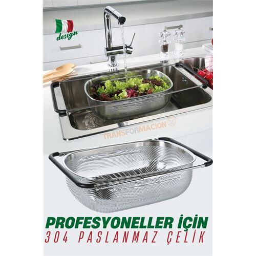 TransForMacion Lavabo Süzgeci Ayarlanabilir Kevgir 304 Paslanmaz Çelik