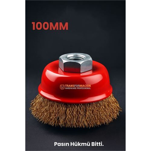 M14 Uyumlu Çanak Tel Fırça 100 mm Profesyonel Pas Sökücü Yüzey Temizleme Diski