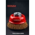 M14 Uyumlu Çanak Tel Fırça 100 mm Profesyonel Pas Sökücü Yüzey Temizleme Diski