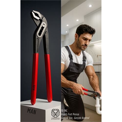 Profesyonel Ayarlı Fort Pense - 10 İnç Chrome Vanadium Zırhlı Seri, Yüksek Torklu Kanal Pense