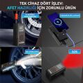 KOBB KB412 Li-ion Şarjlı 150 PSI Dijital Göstergeli Akıllı Lastik Şişirme Pompası+ Powerbank + SOS + Led Lamba