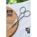 ModaCar Ice Tempered Kobalt Çelik 702 Bıyık Makası - Bıyık Sakal Düzeltme Makası Kuaför Makası 13.5 cm