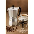 Modacar Klasik Italyan Moka Pot - 6061 Saf Alüminyum  Profesyonel Moka Pot - 6 kişilik