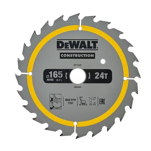 Dewalt DT1949 Daire Testere Bıçağı 165 x 20 mm