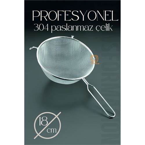 TransForMacion 18 Cm Süzgeç 304 Paslanmaz Çelik