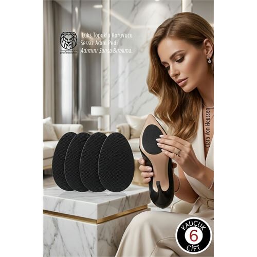 Premium Kauçuk Ayakkabı Kaydırmazı - Lüks Topuklu Koruyucu & Sessiz Adım Pedi 6 ÇİFT