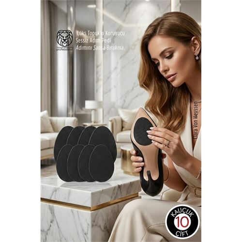 Premium Kauçuk Ayakkabı Kaydırmazı - Lüks Topuklu Koruyucu & Sessiz Adım Pedi 10 ÇİFT