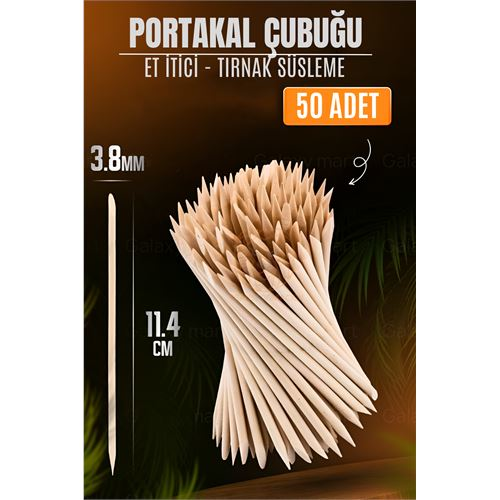 Modacar Nano Portakal Çubuğu Tırnak Temizleyici Et İtici  50 Adet Absolute Professional