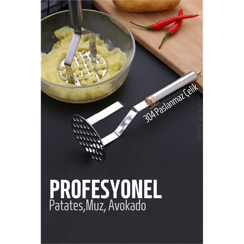 Modacar Patates Ezici  304 Paslanmaz Çelik Havuç Muz Avokado Ezici