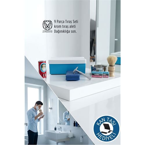 Geleneksel Tıraş Seti - 9 Parça Tıraş Kutulu Set