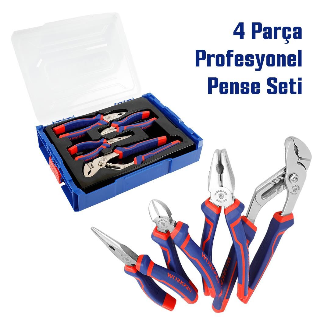 WORKPRO WP209133 4 Parça Profesyonel Pense Seti
