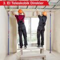 WORKPRO WP289034 137-290cm 70Kg Teleskobik Mandallı Ayarlanabilir 2’Li Çelik Destek Direği + Taşıma Çantası