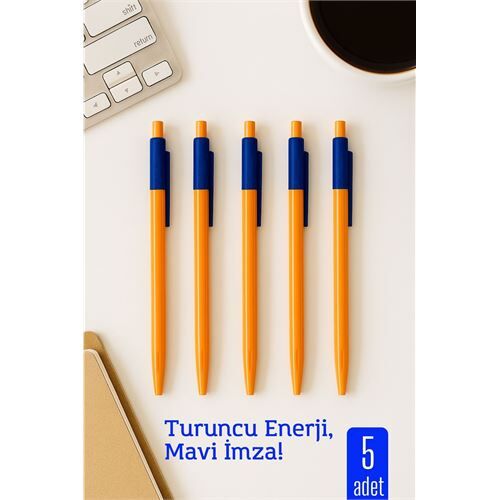 Tükenmez Kalem Mavi Ofis ve Okul İçin Pratik Yazım 5 li PAKET