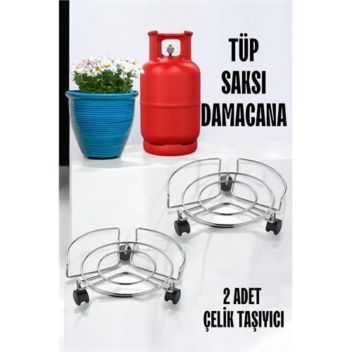 Modacar Saksı Tüp Damacana Altlığı Tekerlekli Taşıyıcı 2 ADET