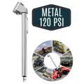 Metal Lastik Hava Basınç Ölçer – 120 PSI / 8.5 BAR | Çift Ölçekli | Otomobil, Motosiklet, Bisiklet ve Ticari Araçlar İçin 422456