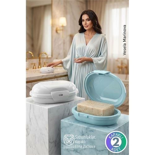Modern Banyo Tasarımı: 2’li Premium Sızdırmaz Kapaklı Sabunluk Seti - Hijyenik Seyahat Kutusu