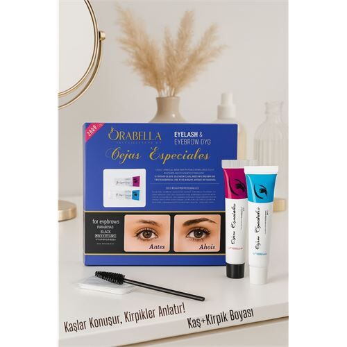 SİYAH Kaş ve Kirpik Boyası Profesyonel Orabella
