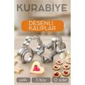 12'li Kurabiye Kalıbı Seti Profesyonel Şef Paslanmaz Çelik  | Mutfak Sanatınızın Vazgeçilmezi 722519