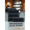 Kuaför Berber Havlusu 10 ADET Pamuk Berber Havlusu 50x90 Siyah