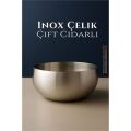 Çift Cidarlı Kase - Inox Çelik Kase  18 cm