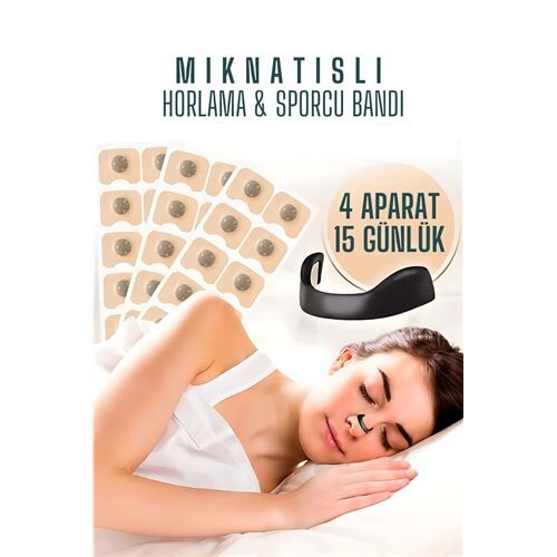 Modacar Manyetik Burun Bandı - Sporcu Burun Bandı - Horlama Önleyici Azaltıcı - 4 Farklı Boyut