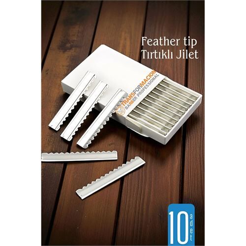 Feather Tip Tırtıklı Ustura Jileti 10 Adet