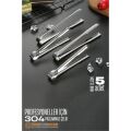Modacar Mini 12.5 cm Buz Maşası - Şeker Limon Maşası Kokteyl Servis Maşası 5 li PAKET 304 Paslanmaz Çelik