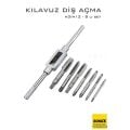 8 li Diş Açma Kılavuz Seti –Endüstriyel Çelik, M3-M12 Arası Dişli Matkap Ucu