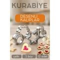 12'li Kurabiye Kalıbı Seti Profesyonel Şef Paslanmaz Çelik  | Mutfak Sanatınızın Vazgeçilmezi