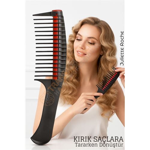Profesyonel Kırık Saç Temizleyici Tarak - Saç Bakım Krem Protein Dağıtıcı Tarak Bukle Tarağı