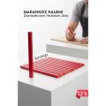 KIRMIZI 12'Lİ  Marangoz Kalemi - Ahşap İşleme Kalemi - Ahşap İşleme İşaretleme Araçları