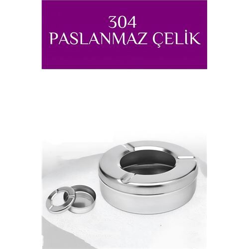 Modacar Inox Çelik Küllük – 13cm x 4 cm | Modern, Hijyenik ve Dayanıklı Tasarım
