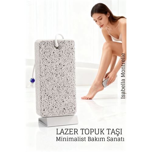 Lazer Kesim Doğal Ponza Topuk Taşı – Ayak Bakımı İçin Profesyonel Cilt Temizleyici