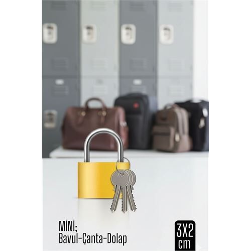 Mini 20mm Bavul ve Çanta Asma Kilidi – 3 Anahtarlı, Dolap ve Seyahat İçin Güvenli