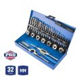 WORKPRO WP309008 32 Parça Profesyonel Metrik Kılavuz ve Pafta Takımı Diş Açma Seti