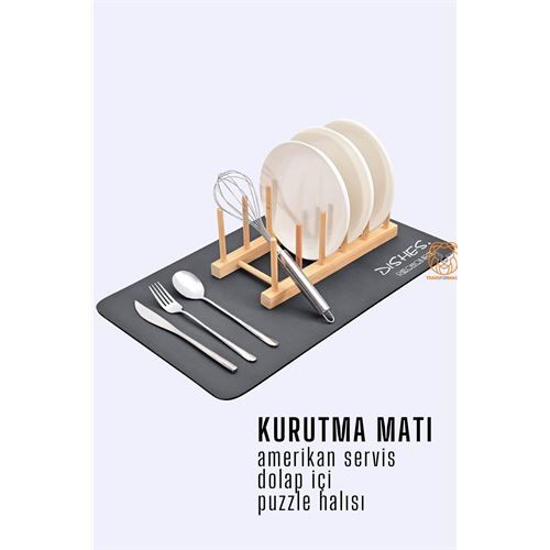 Modacar Bulaşık Durulama Kurutma Matı Süzücü Emici D.Reohouri Design