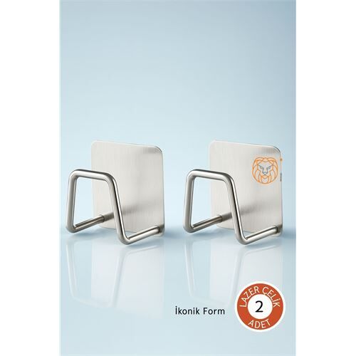 2'li Banyo ve Mutfak Askı Seti - SUS304 Çelik Ultra Güçlü Yapışkanlı Askı